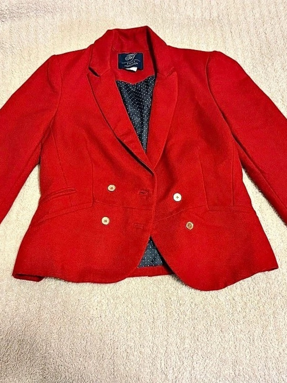 Zara TRF Collection Red Blazer Size Medium Like New
